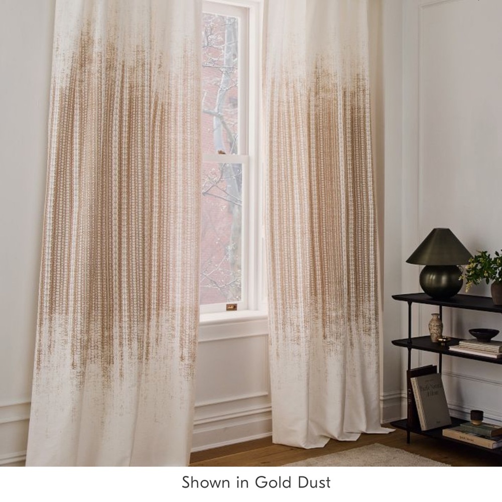 West Elm Elegant Gold Dust Curtain 44x82